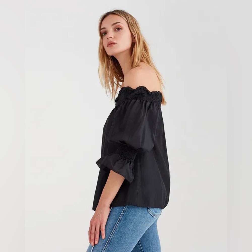 7 For All Mankind Elegant Black Blouse - Picture 4 of 10